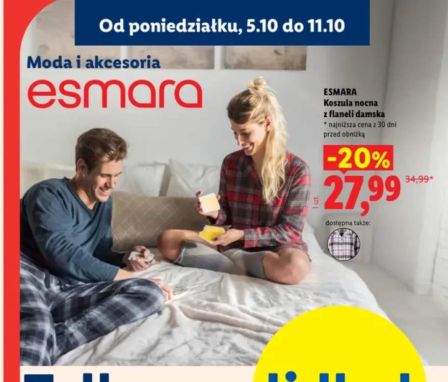 Koszula nocna z flaneli damska Esmara