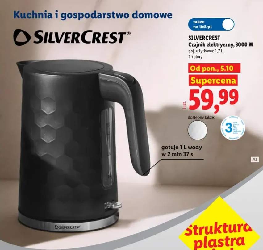 Czajnik elektryczny 1,7 l Silvercrest
