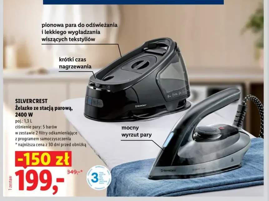 Żelazko ze stacją parową Silvercrest