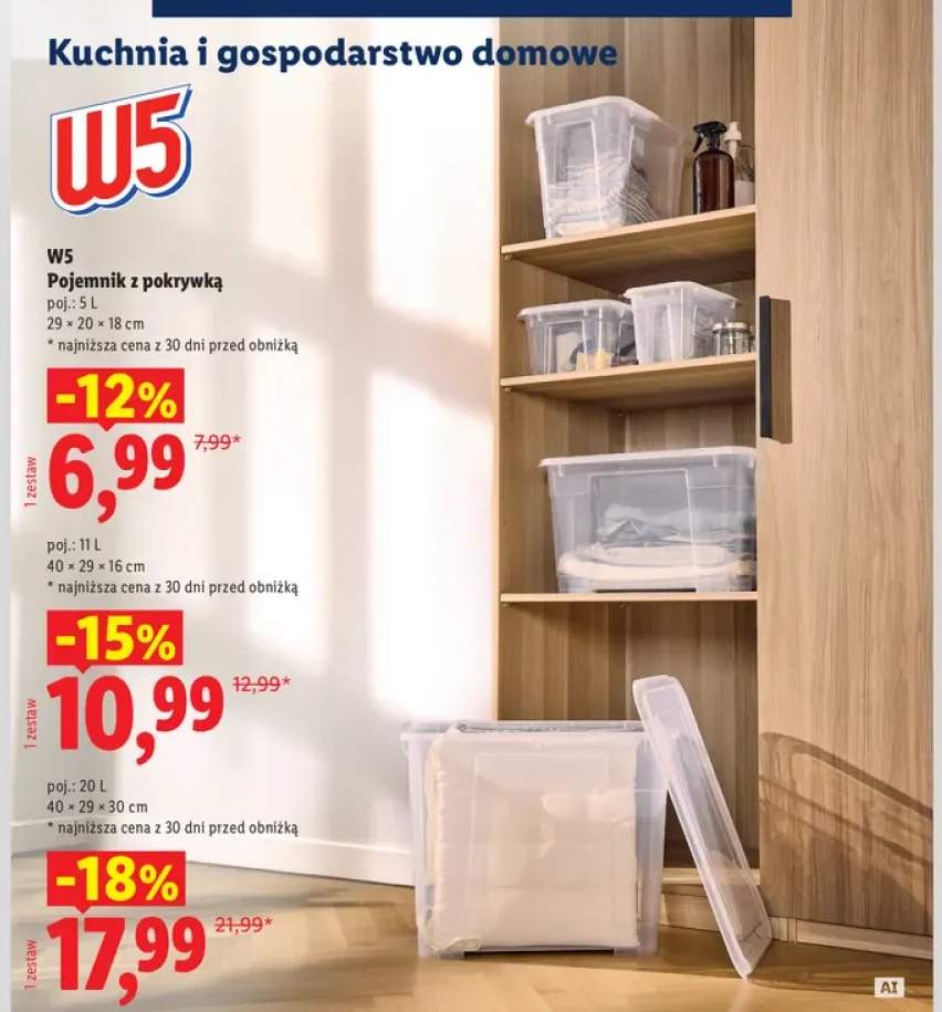 Pojemnik z pokrywką 5 l W5 +2 warianty