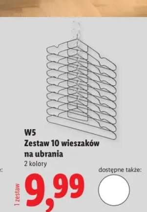 Zestaw 10 wieszaków na ubrania W5