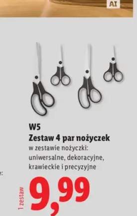 Zestaw 4 par nożyczek