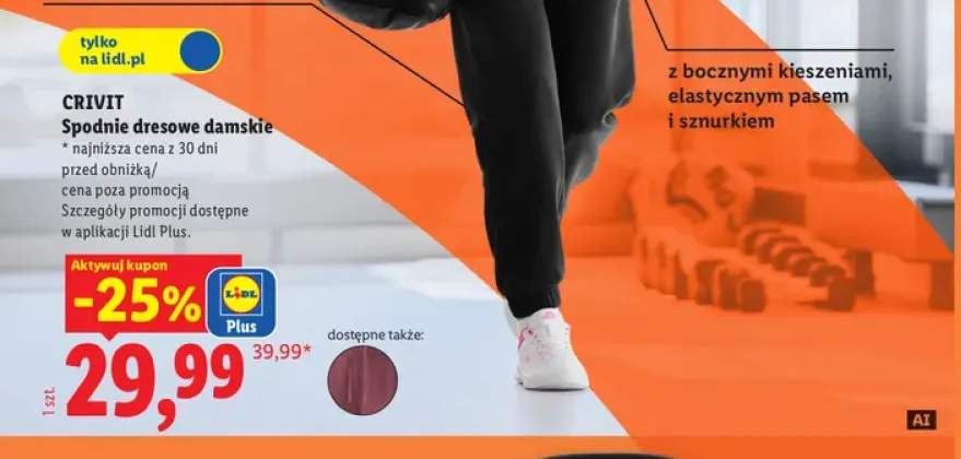 Spodnie dresowe damskie Crivit