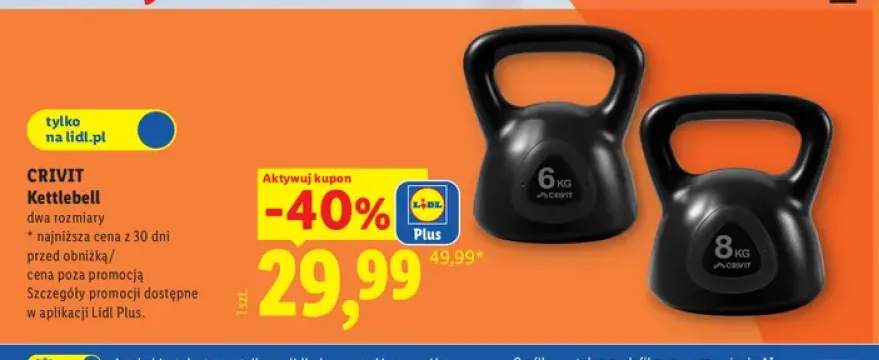 Kettlebell 6 kg Crivit +1 wariant