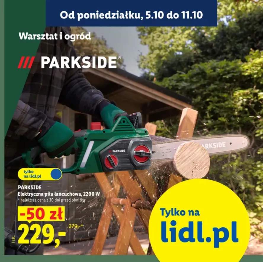 Elektryczna piła łańcuchowa Parkside