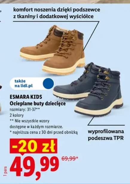 Ocieplane buty dziecięce