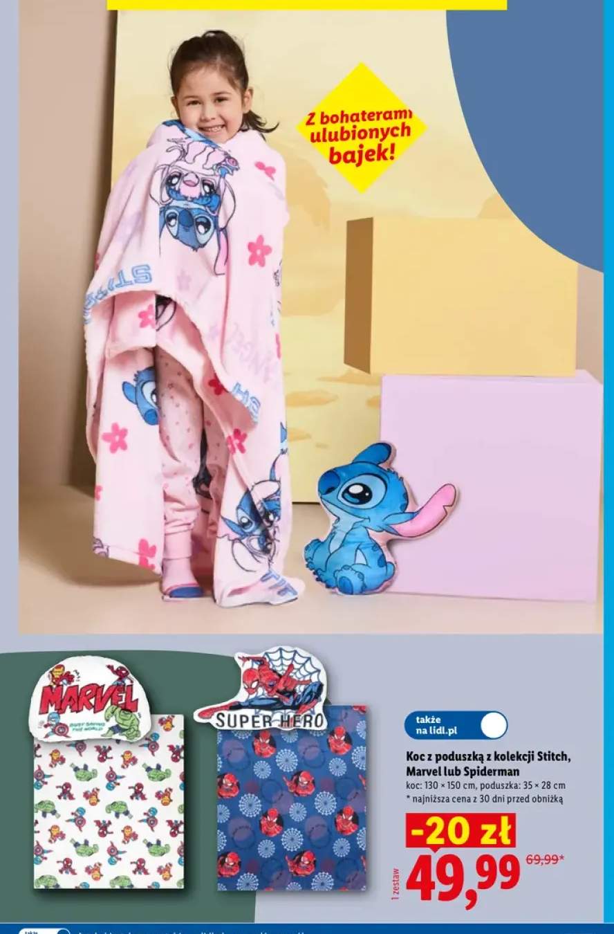 Koc z poduszką z kolekcji Stitch +2 warianty