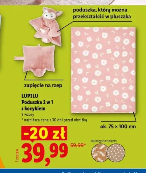 Poduszka 2 w 1 z kocykiem Lupilu