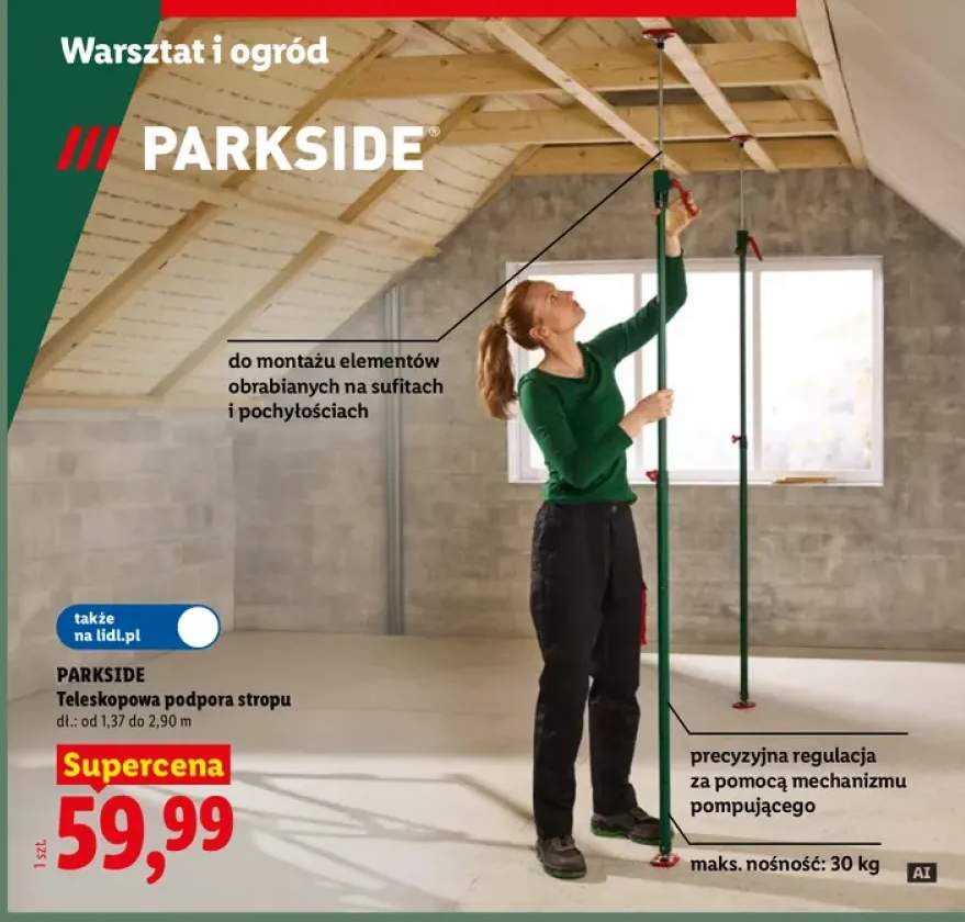 Teleskopowa podpora stropu Parkside