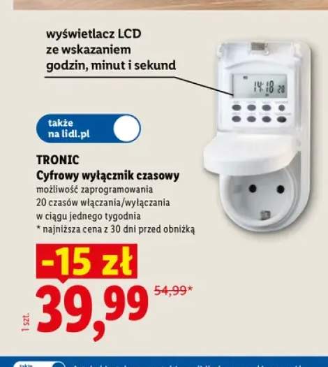Cyfrowy wyłącznik czasowy Tronic