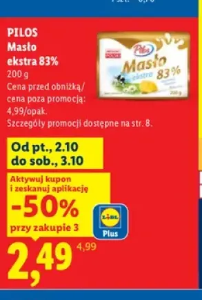 Masło ekstra Pilos 83%