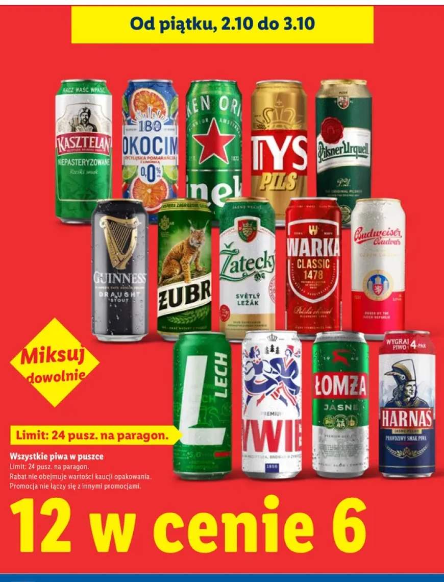 Piwa w puszce +14 wariantów
