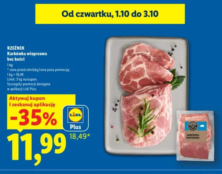 Karkówka wieprzowa bez kości Rzeźnik