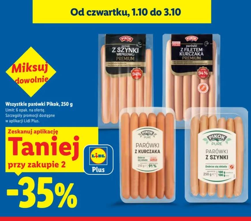 Parówki Pikok +4 warianty