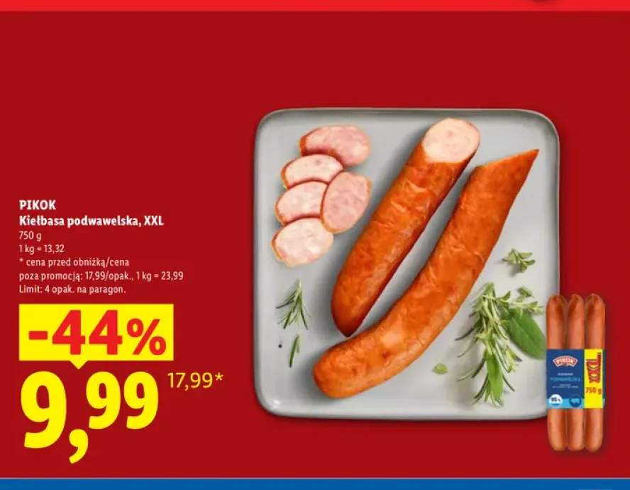 Kiełbasa podwawelska XXL Pikok