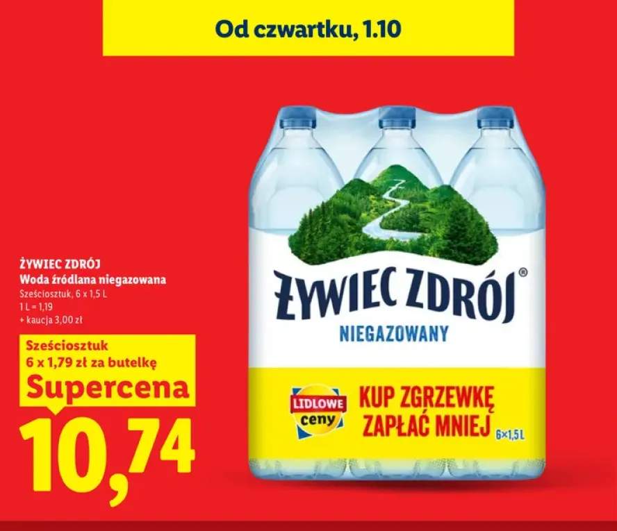 Woda źródlana niegazowana Żywiec Zdrój 6-pak
