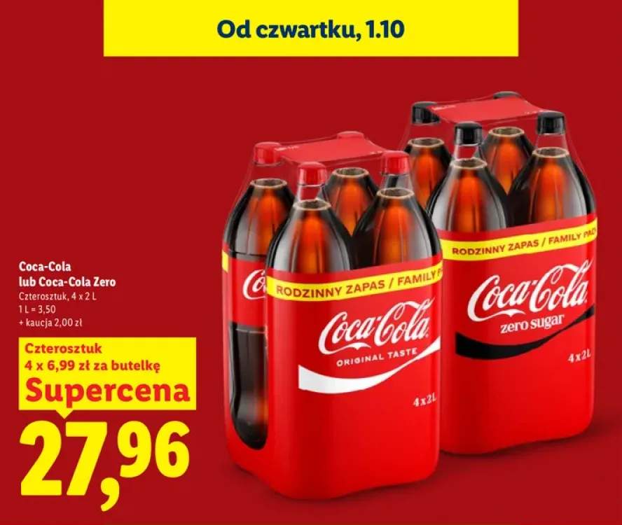 Napój gazowany Coca-Cola 4-pak +1 wariant