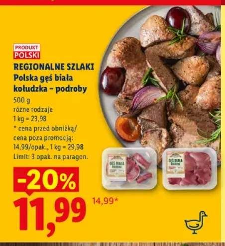 Polska gęś biała kołudzka podroby Regionalne Szlaki