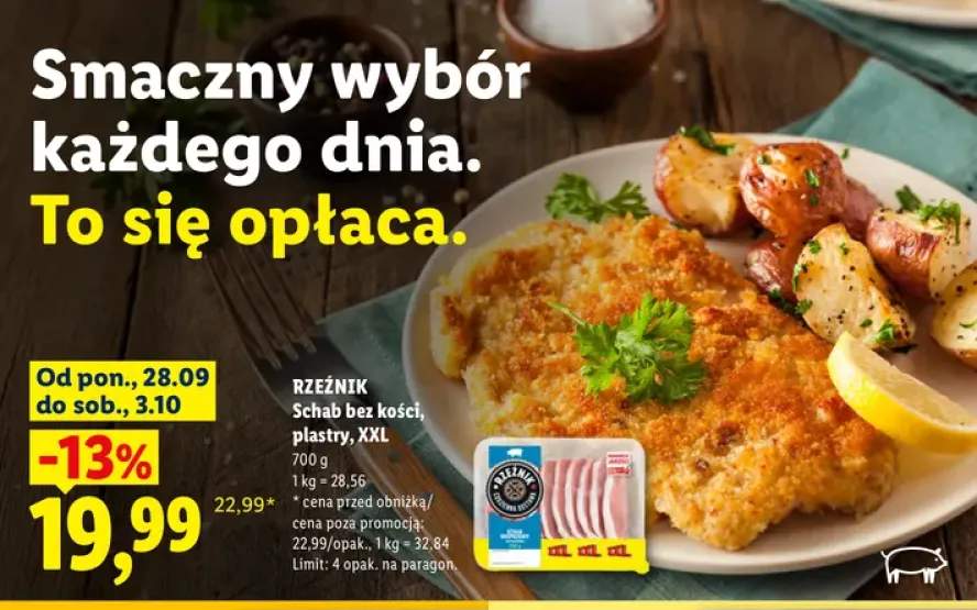 Schab bez kości plastry XXL Rzeźnik