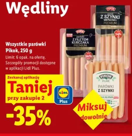 Parówki Pikok +3 warianty