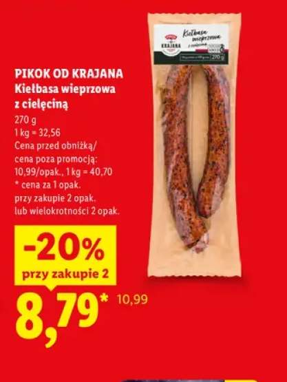Kiełbasa wieprzowa z cielęciną Pikok Od Krajana
