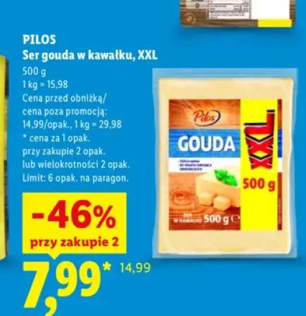 Ser gouda w kawałku XXL Pilos