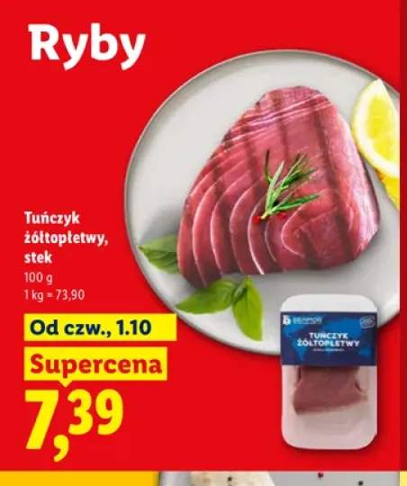 Tuńczyk żółtopłetwy stek Seamor