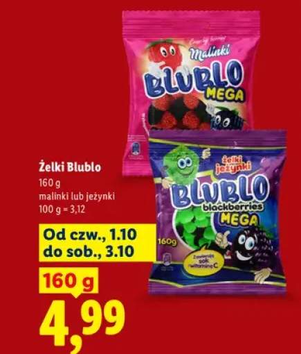 Żelki Blublo malinki +1 wariant