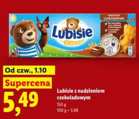 Ciastka Lubisie z nadzieniem czekoladowym