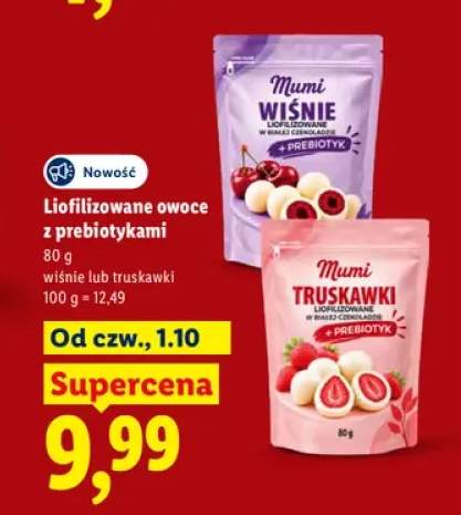 Liofilizowane owoce z prebiotykami truskawki Mumi +1 wariant