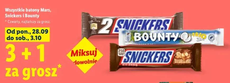 Batony Mars, Snickers i Bounty +3 warianty