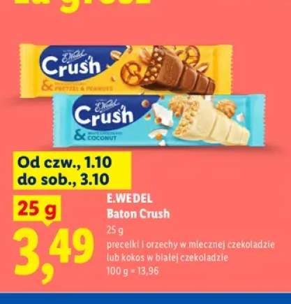 Baton Crush precelki i orzechy w mlecznej czekoladzie E.Wedel +1 wariant