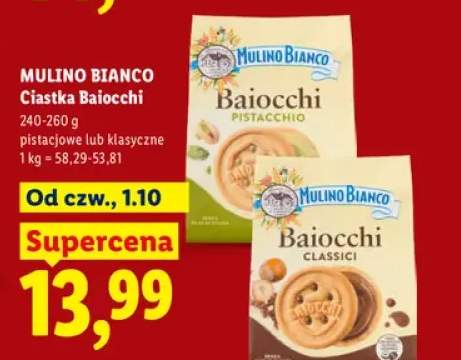 Ciastka Baiocchi pistacjowe Mulino Bianco +1 wariant