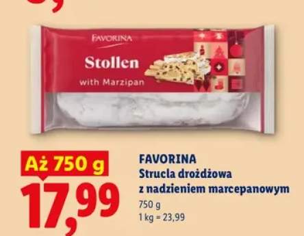 Strucla drożdżowa z nadzieniem marcepanowym Favorina