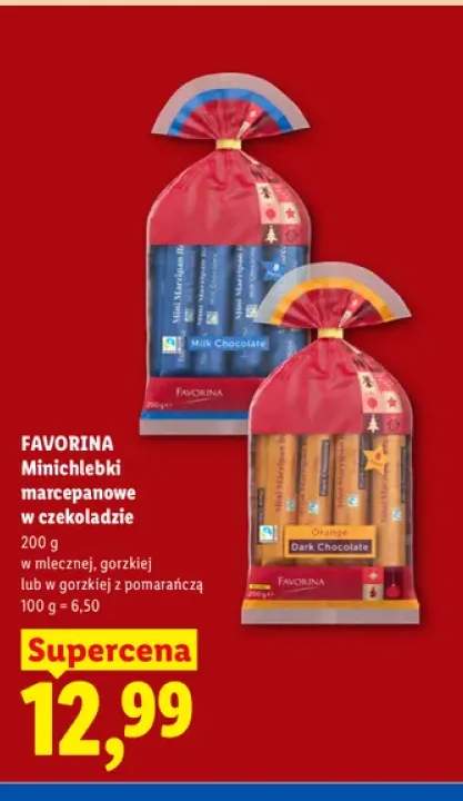 Minichlebki marcepanowe w czekoladzie mlecznej Favorina +2 warianty