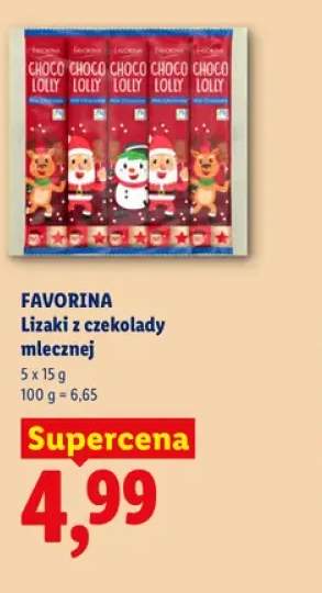 Lizaki z czekolady mlecznej Favorina