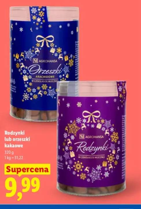 Rodzynki w czekoladzie mlecznej Agrohansa +1 wariant