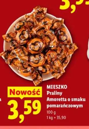 Praliny Amoretta o smaku pomarańczowym Mieszko