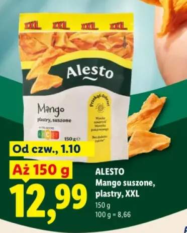 Mango suszone plastry XXL Alesto