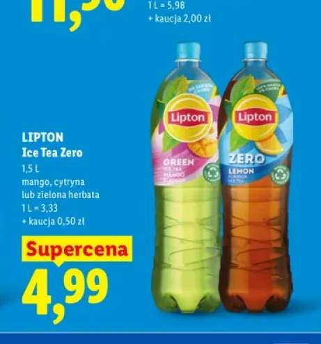 Ice Tea Zero mango Lipton +2 warianty