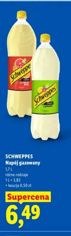 Napój gazowany Schweppes Zero Lemon +1 wariant
