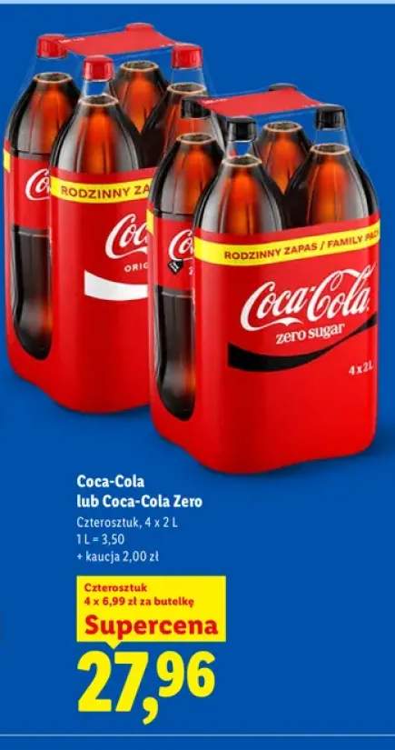 Napój gazowany Coca-Cola 4-pak +1 wariant