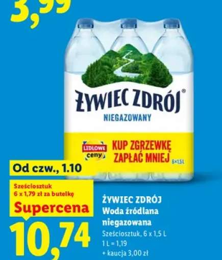 Woda źródlana niegazowana 6-pak Żywiec Zdrój