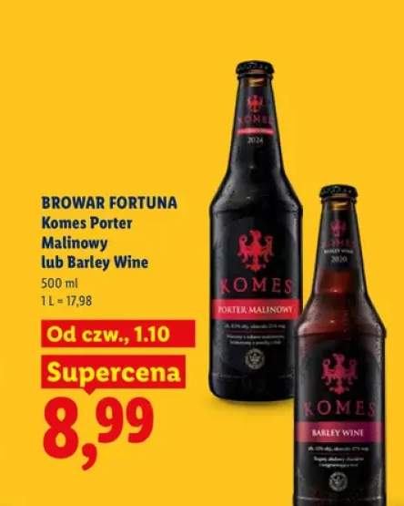 Piwo Komes Porter Malinowy Browar Fortuna +1 wariant
