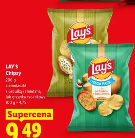 Chipsy ziemniaczki z cebulką i śmietaną Lay's +1 wariant