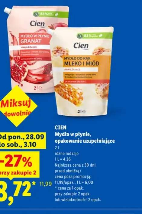 Mydło w płynie opakowanie uzupełniające granat Cien +1 wariant
