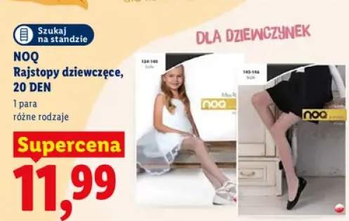 Rajstopy dziewczęce 20 DEN NOQ