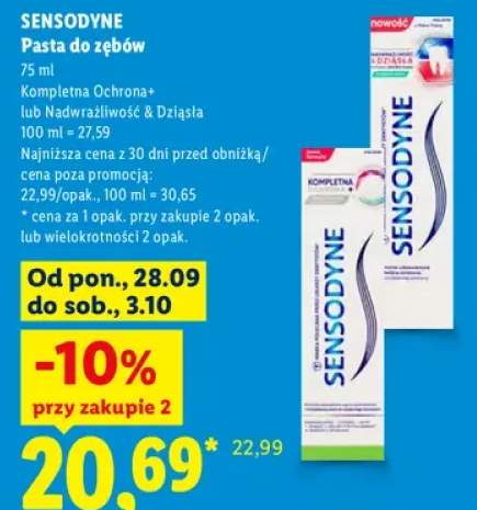 Pasta do zębów Kompletna Ochrona+ Sensodyne +1 wariant
