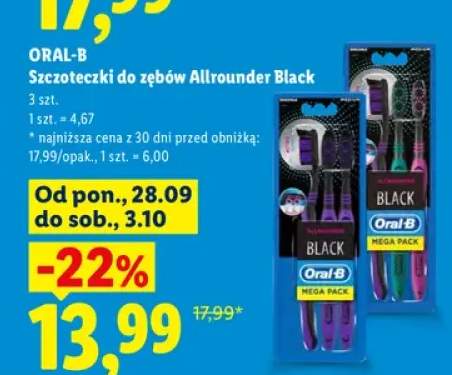 Szczoteczki do zębów Allrounder Black Oral-B