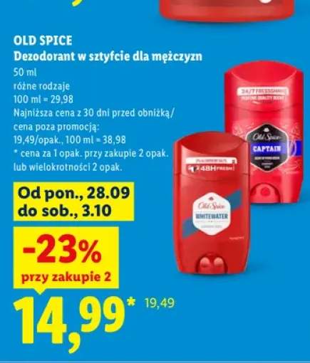 Dezodorant w sztyfcie dla mężczyzn Captain Old Spice +1 wariant